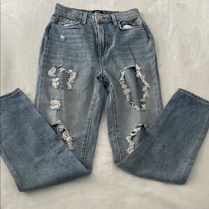 BDG Medium Blue Ripped Boyfriend Jeans